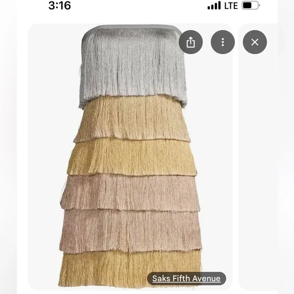 Milly Nuoir Metallic Fringe Minidress - Picture 3 of 10